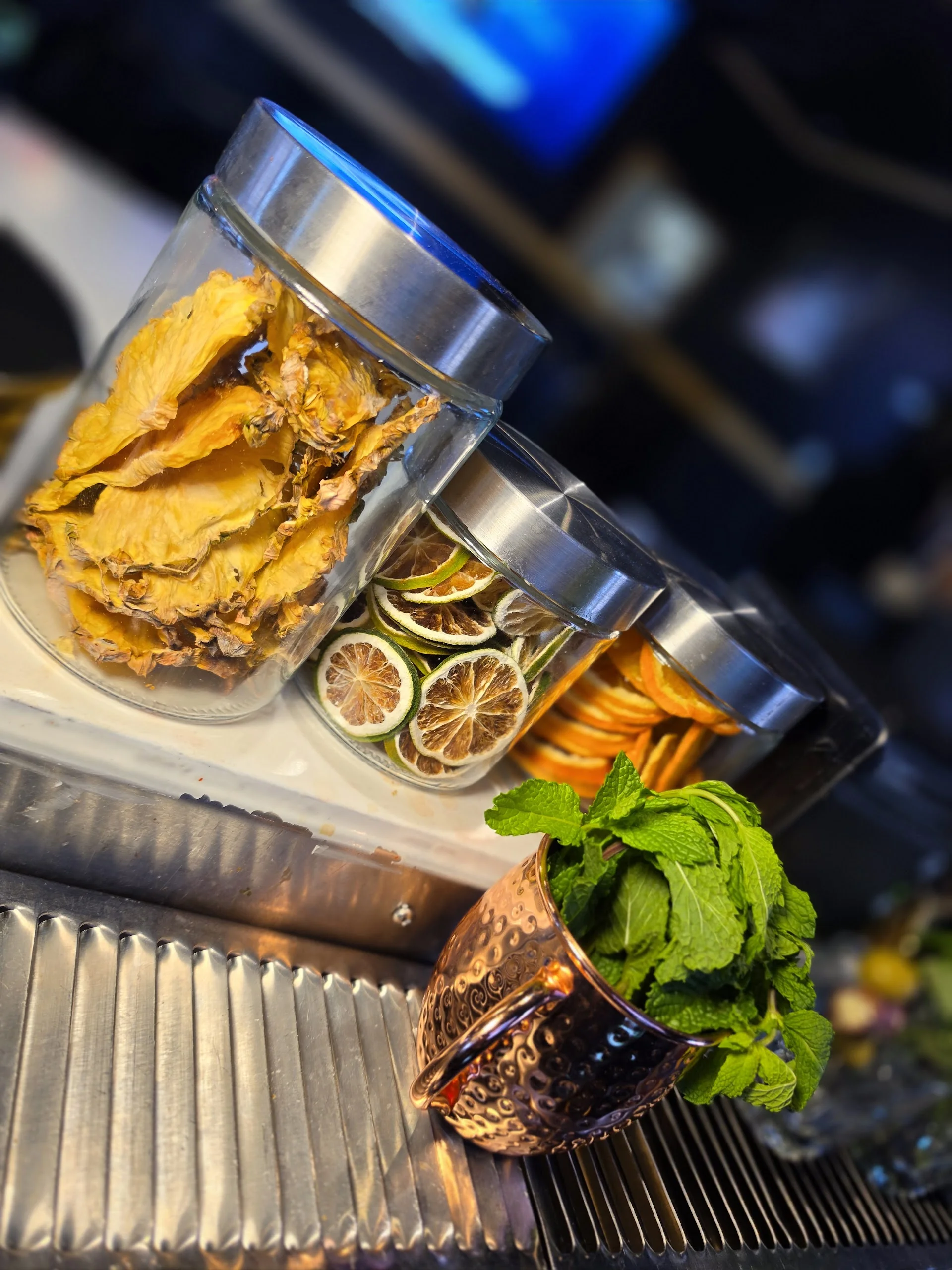 Handcrafted bar garnishes